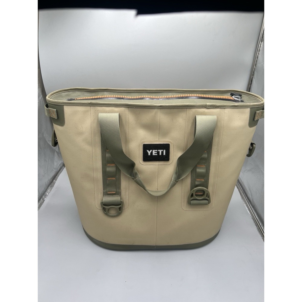Yeti Hopper 40  Field Tan/Olive Green with Orange Blaze Interior Soft Cooler #
